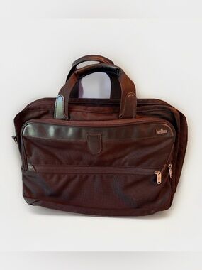 Hartmann 21” Black Ballistic Nylon Expandable Briefcase Travel Bag 21x12x8" EUC